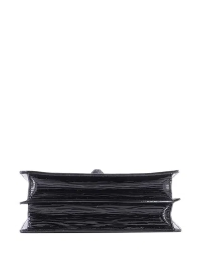 Pre-owned Louis Vuitton Sevigne Handbag Electric Epi Leather Pm Shoulder Bag In Black