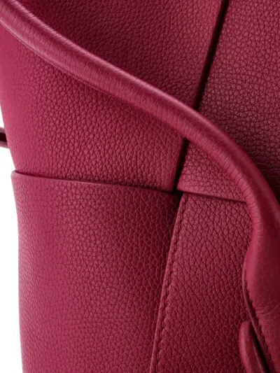 Pre-owned Bottega Veneta Arco Bag Maxi Intrecciato Leather Medium Shoulder Bag In Pink