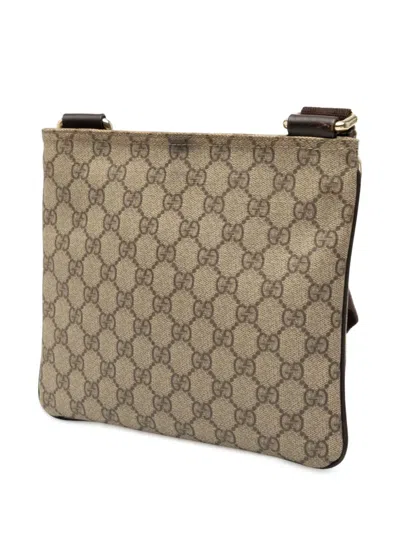 Pre-owned Gucci 2000-2015 Gg Supreme Crossbody Bag In Brown