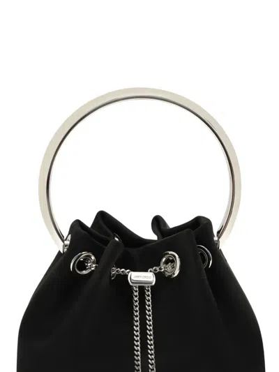 Jimmy Choo Bon Bon Top-handle Bucket Bag In Black