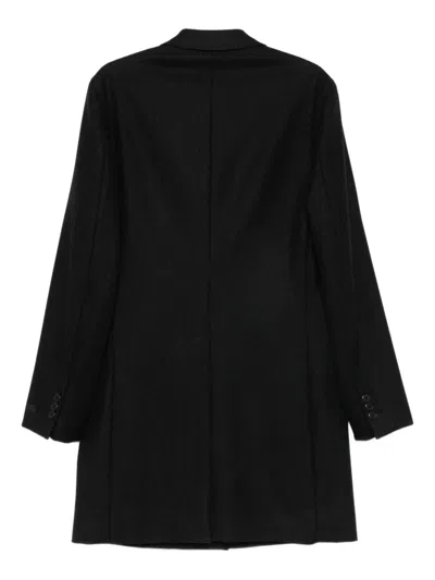 Prada Pocket Buttoned Coat In Gray