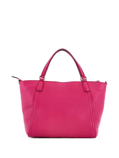 Pre-owned Gucci Soho Convertible Top Handle Bag Leather Small Satchel In Pink
