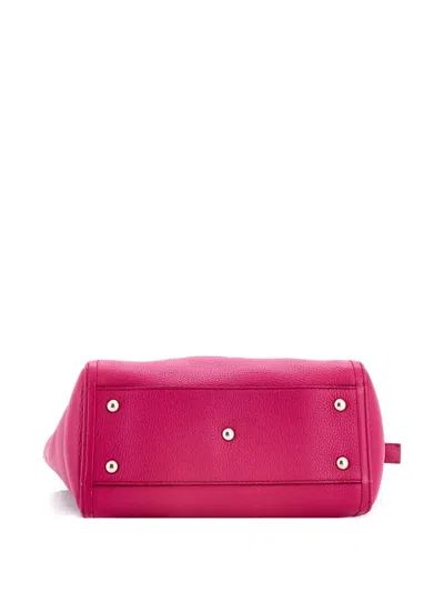 Pre-owned Gucci Soho Convertible Top Handle Bag Leather Small Satchel In Pink