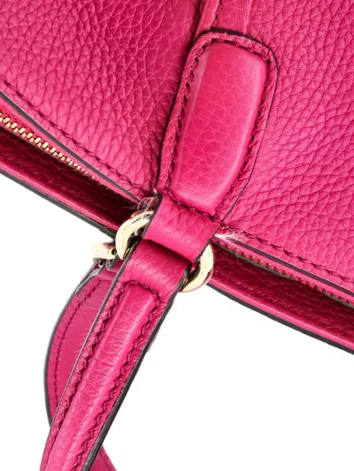 Pre-owned Gucci Soho Convertible Top Handle Bag Leather Small Satchel In Pink