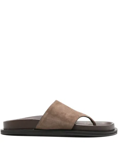 A.emery Imara Suede Flat Sandals In Brown