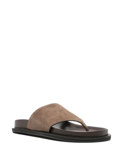 A.emery Imara Suede Flat Sandals In Brown