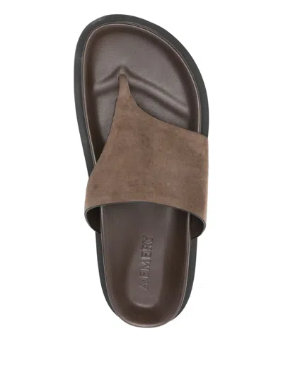 A.emery Imara Suede Flat Sandals In Brown