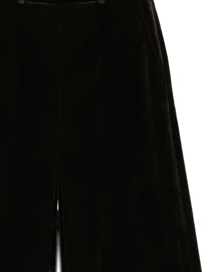 Juunj Pleated Corduroy Skirt In Brown