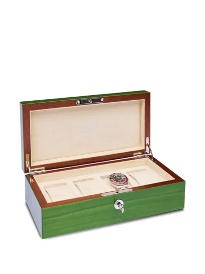 Rapport Heritage Four-watch Wood Box In Green