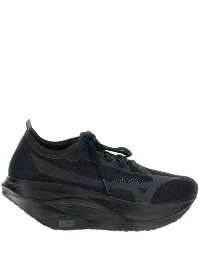 Comme Des Garçons X Mizuno Lace-up Fastening Sneakers In Black