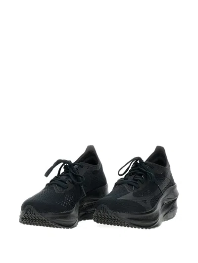 Comme Des Garçons X Mizuno Lace-up Fastening Sneakers In Black