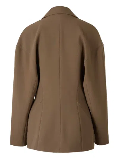 Staud Peak-lapel Single-breasted Blazer In Blue