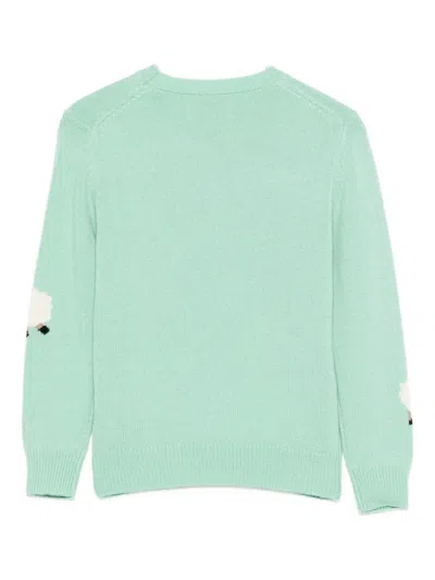 Mc2 Saint Barth Sheep-graphic Sweater In Green