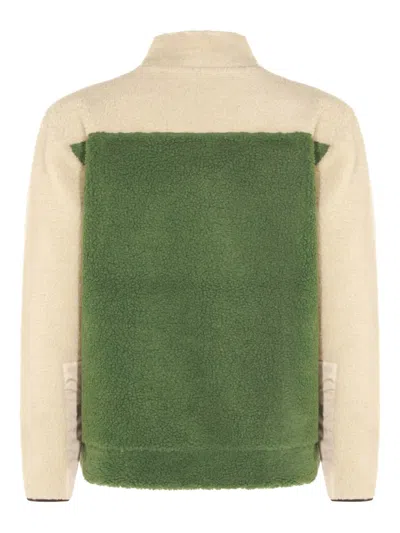 Mauna Kea Modern Utility Jacket Contrast Panels In Green