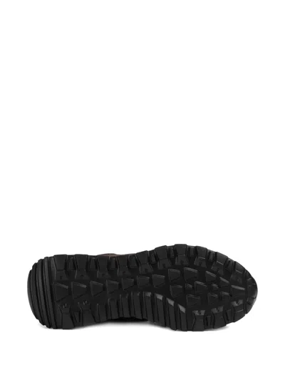 Doucal's Suede Fur Sneakers In Brown