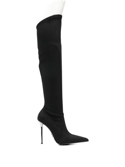 Sergio Levantesi Pointed Stiletto Boot In Black