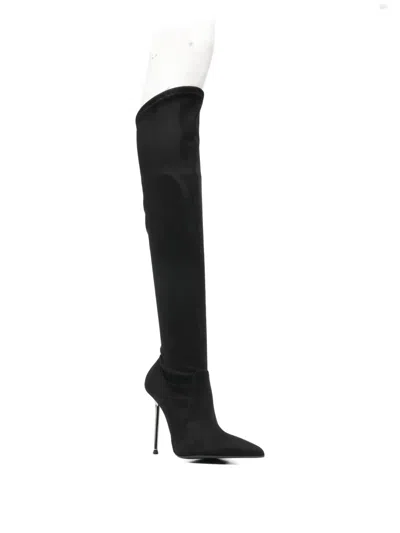 Sergio Levantesi Pointed Stiletto Boot In Black
