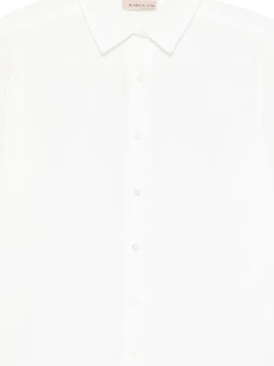 Blanca Vita Buttoned Shirt In White