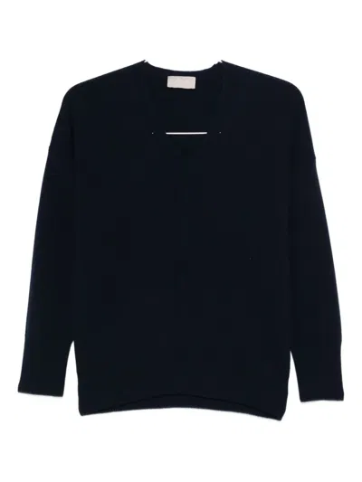 Drumohr V-neck Sweater In Blue