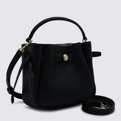 Tory Burch Textured Bucket Bag Adjustable Strap In Black