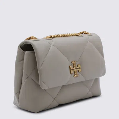 Tory Burch Quilted Chain Leather Shoulder Bag In Gray