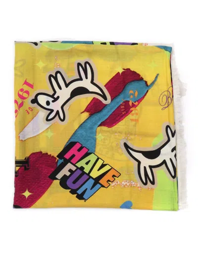 Destin Graphic-print Scarf In Brown