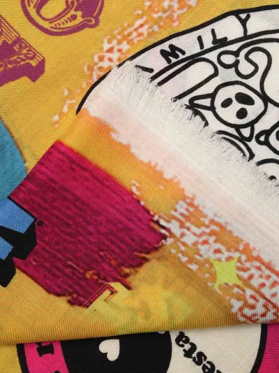 Destin Graphic-print Scarf In Brown