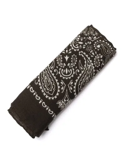 Destin Paisley-pattern Bandana In Black