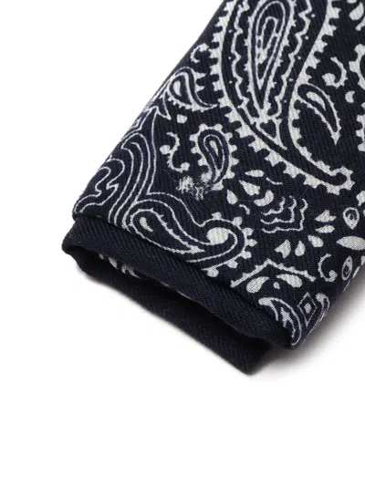 Destin Paisley-pattern Bandana In Blue