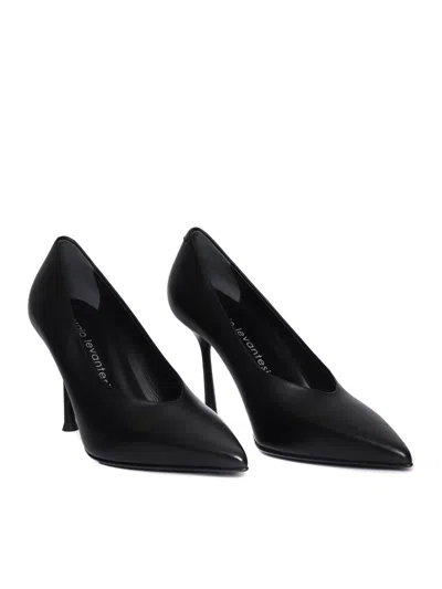 Sergio Levantesi 56mm Leather Pumps In Black