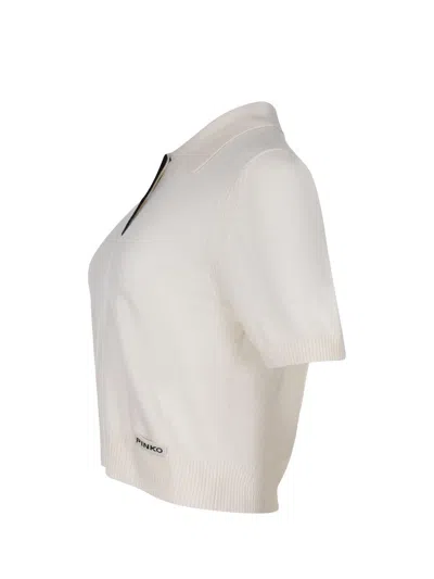 Pinko Pull Polo In Neutral