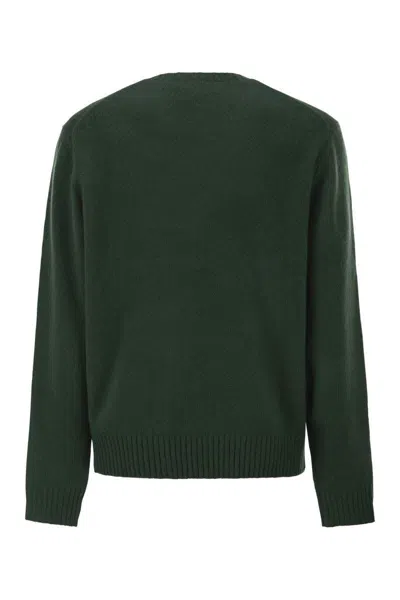 Polo Ralph Lauren Bear Graphic Crew Neck Sweatshirt In Green