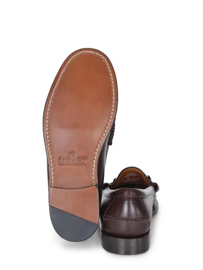 Sebago Joe Modena Bordeaux Pull-on Loafers With Horsebit Detail In Leather Woman In Black