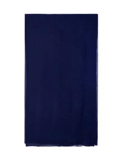 Alberta Ferretti Single Color Scarf In Blue