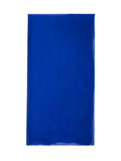 Alberta Ferretti Single Color Scarf In Blue
