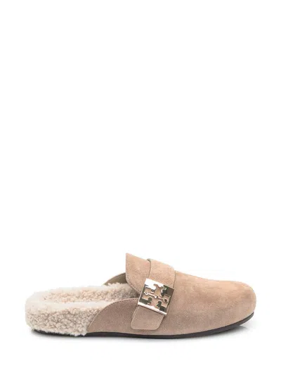 Tory Burch Beige Suede Sabot In Neutral