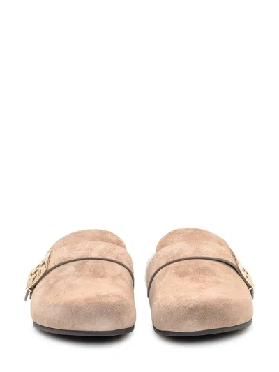 Tory Burch Beige Suede Sabot In Neutral