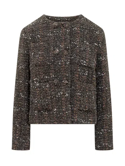 Fabiana Filippi Blazer Jacket In Brown