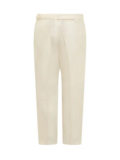 Fabiana Filippi Straight-leg Belt Embellished Pants In Neutral