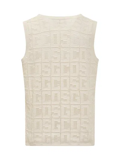 Gcds Macramé Tank Top In White