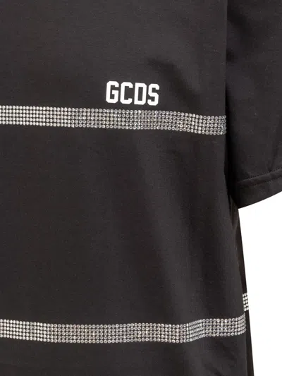 Gcds T-shirt With Bling Logo In Black