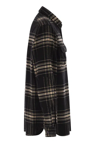 Polo Ralph Lauren Mens 7000 Black Cream Checked Brushed Cotton Shirt Xl In Black