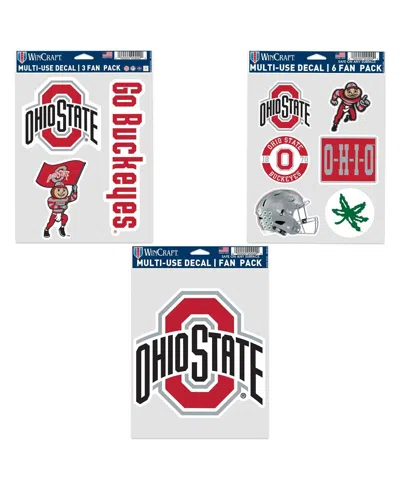 Wincraft 3-pack Ohio State Buckeyes Fan Decal Set In Multi