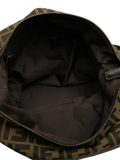 Pre-owned Fendi 20th Century Zucca Canvas Shoulder Bag In Brown