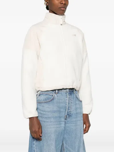 New Balance Panelled Zip Jacket In White