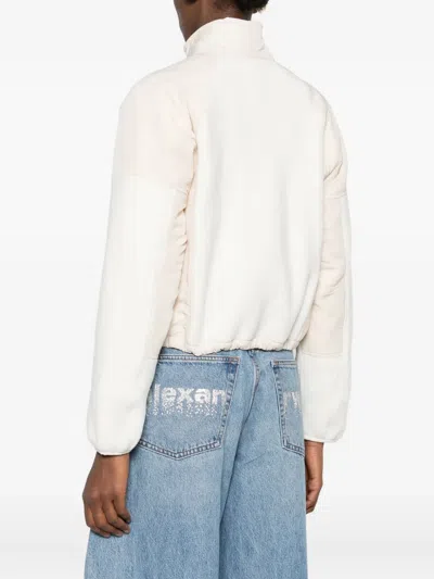 New Balance Panelled Zip Jacket In White