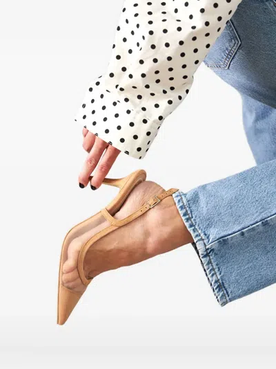 Smiling Shoes 89mm Kate Mesh Pumps In Neutral