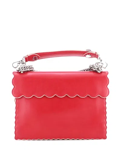 Pre-owned Fendi Kan I Bag Leather Medium Shoulder Bag In Red