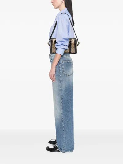 Pre-owned Gucci 2016-2025 Medium Gg Crystal Duchessa Boston Bag Satchel In Brown