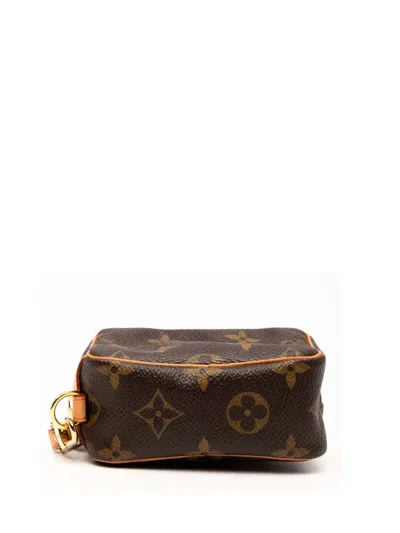 Pre-owned Louis Vuitton 2005 Monogram Trousse Wapity Pouch In Brown